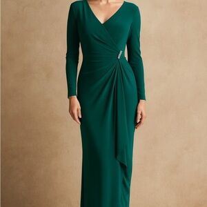 Ralph Lauren Deep Green Long Sleeve Dress